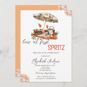 Watercolor Love at First Spritz Picnic Invitation