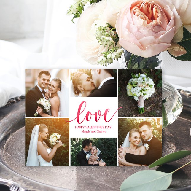 Watercolor Love Collage Valentine's Day Cards (Creator Uploaded)