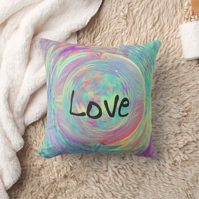 watercolor LOVE  Cushion (Blanket)