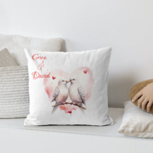 Watercolor Love   Custom   Valentine's Day Cushion