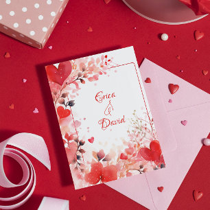 Watercolor Love Custom Valentine's Day Holiday Card