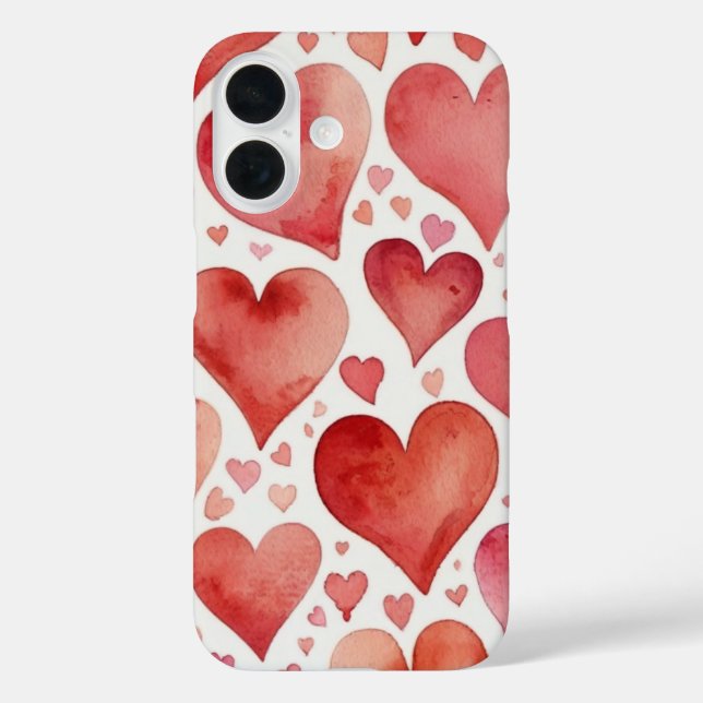 Watercolor Love Hearts Case-Mate iPhone Case (Back)