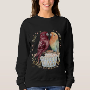 Watercolor Lovebirds Soft Mama T-Shirt Cute Moth Sweatshirt