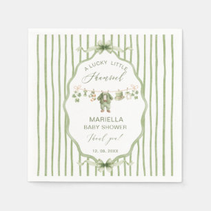 Watercolor Lucky Charm Shamrock baby shower Napkin