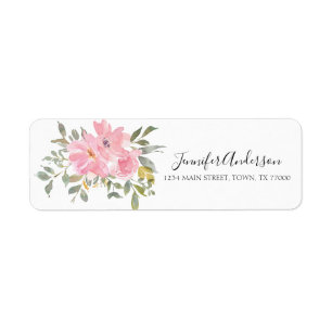 Watercolor Lush Blush Pink Floral