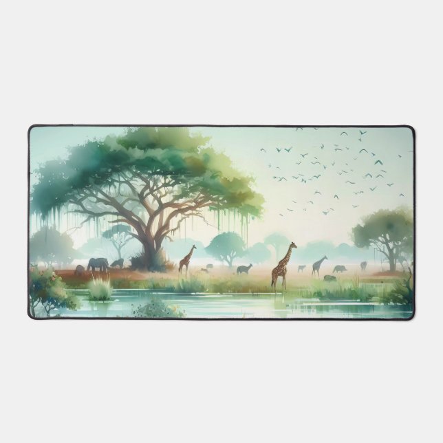 Watercolor Lust Delta Desk Mat (Front)