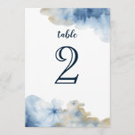 Watercolor Lux Table Number<br><div class="desc">This hand-painted watercolor table number is perfect for wedding and any event,  birthday party,  bridal shower,  baby shower,  bar mitzvah,  dinner party,  retirement party,  and more.</div>