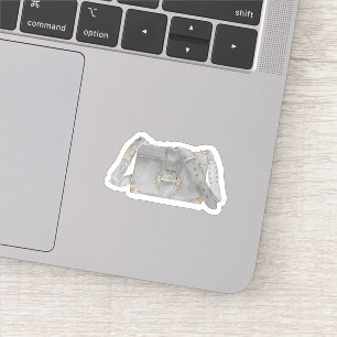 watercolor luxury Prada bag illustration