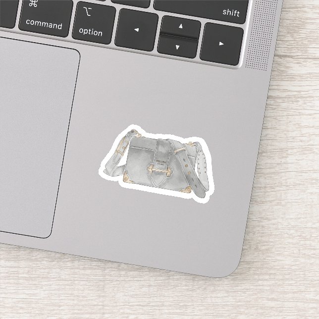 watercolor luxury Prada bag illustration (Detail)