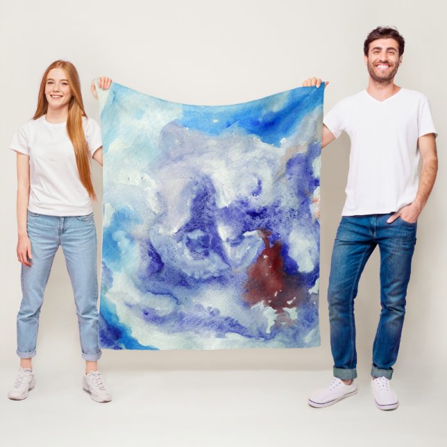 Watercolor Magic Fleece Blanket (In Situ)