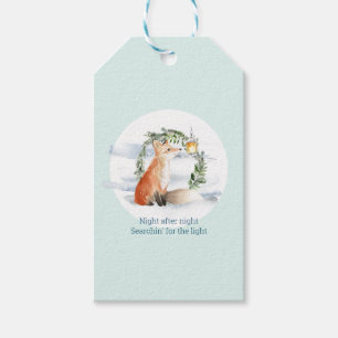 Watercolor Magic Fox In Winter Wonderland Gift Tags