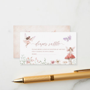 Watercolor Magical Floral Fairy Princess Baby Show Enclosure Card