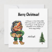 Troll Christmas Cards | Zazzle UK