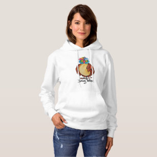 Watercolor Magical Owl With Rainbow Feathers Hoodie