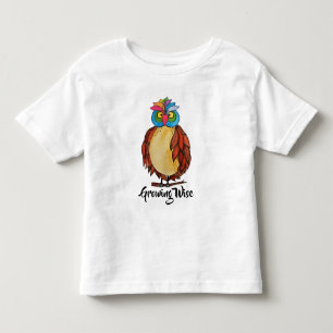 Watercolor Magical Owl With Rainbow Feathers Toddler T-Shirt