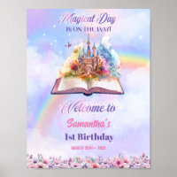 Watercolor Magical Unicorn Pastel Rainbow Birthday