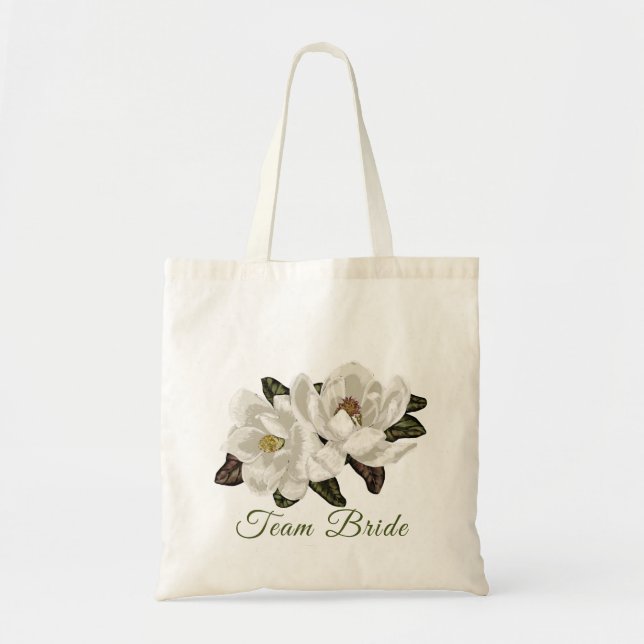Watercolor magnolia blossoms tote bag (Front)