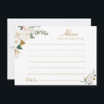 watercolor magnolia floral advice<br><div class="desc">A simple floral design with beautiful magnolia watercolor flowers. Feel free to change the colours and text details.</div>