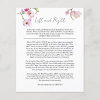 Watercolor Magnolia Left and Right Bridal Game