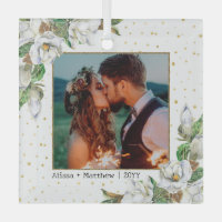 Watercolor Magnolias Couple's Wedding Dated