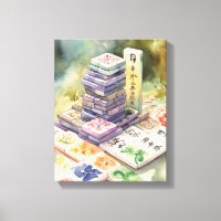 Watercolor Mahjong Art