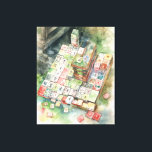 Watercolor Mahjong Art Canvas Print<br><div class="desc">Pretty watercolor mahjong art featuring original art prints from Nicole.</div>