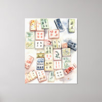 Watercolor Mahjong Art Print