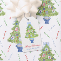 Watercolor Mahjong Christmas Tree