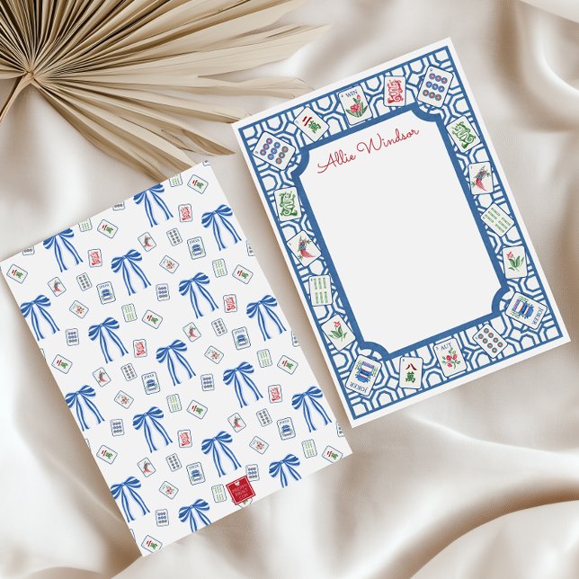 Watercolor Mahjong Tiles Party Card (Creator Uploaded)