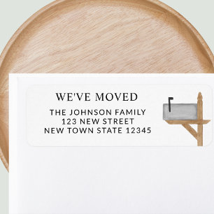 Watercolor Mailbox We've Moved Return Address