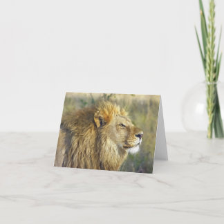 Watercolor Majestic Lion card blank inside