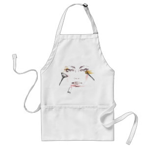 Watercolor Makeup Face Standard Apron