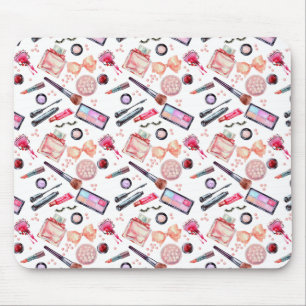 Watercolor Makeup Pattern Mouse Mat