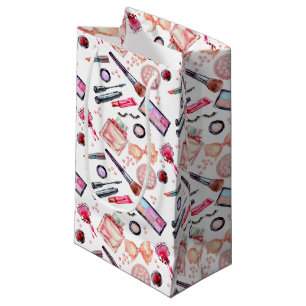 Watercolor Makeup Pattern Small Gift Bag