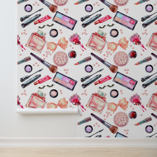 Watercolor Makeup Pattern Wallpaper