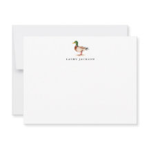 Watercolor Mallard Personalised Flat