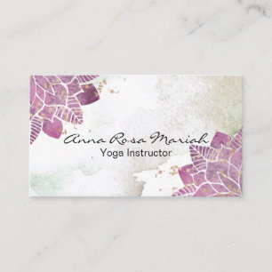 *~* Watercolor Mandala Glitter Healing Yoga Reiki Business Card