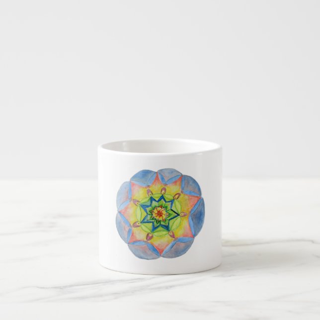 Watercolor mandala good Morning  Mug (Front)