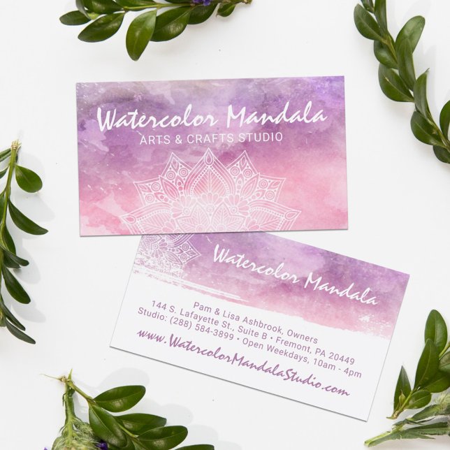 Watercolor Mandala Holistic Healing & Spiritual Business Card (Creator Uploaded)