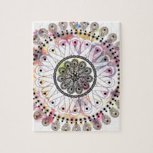 Watercolor Mandala Jigsaw Puzzle