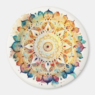 Watercolor Mandala Magnet