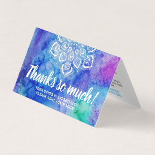 Watercolor Mandala Metaphysical Thank You Card