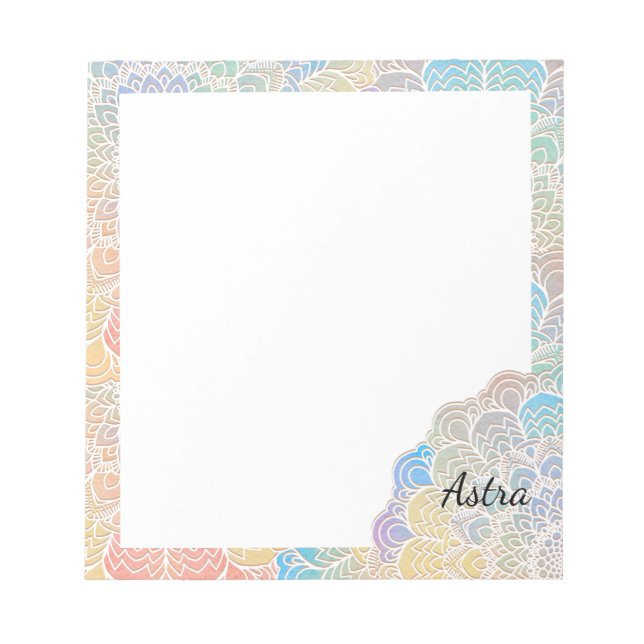 Watercolor mandala notepad (Front)
