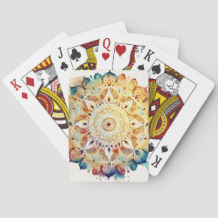 Watercolor Mandala Playing Cards