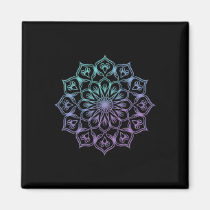Watercolor Mandala Sacred Fractal Geometry Art _1 Magnet