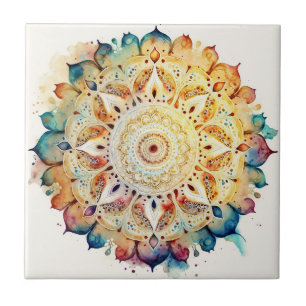 Watercolor Mandala Tile