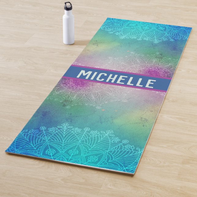 Watercolor Mandala Yoga Mat (In Situ)