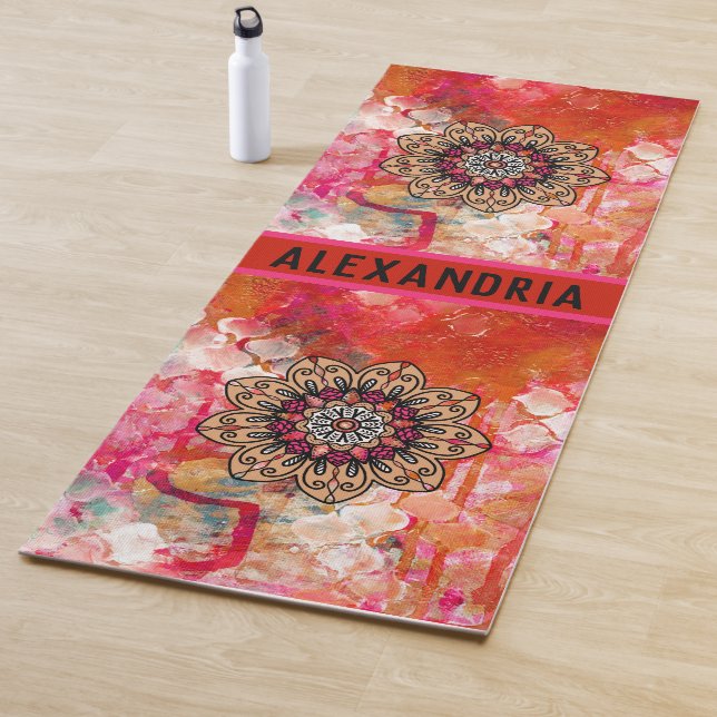 Watercolor Mandala Yoga Mat (In Situ)