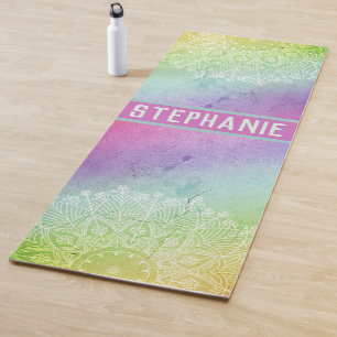 Watercolor Mandala Yoga Mat