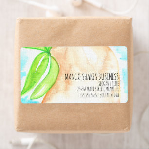 Watercolor Mango Hand Painted Smoothie Shakes
